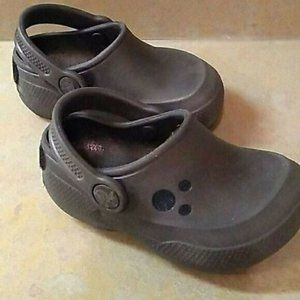 CROCS Baby Toddler Clogs Size 6-7 Black Boy Girl Unisex Neutral